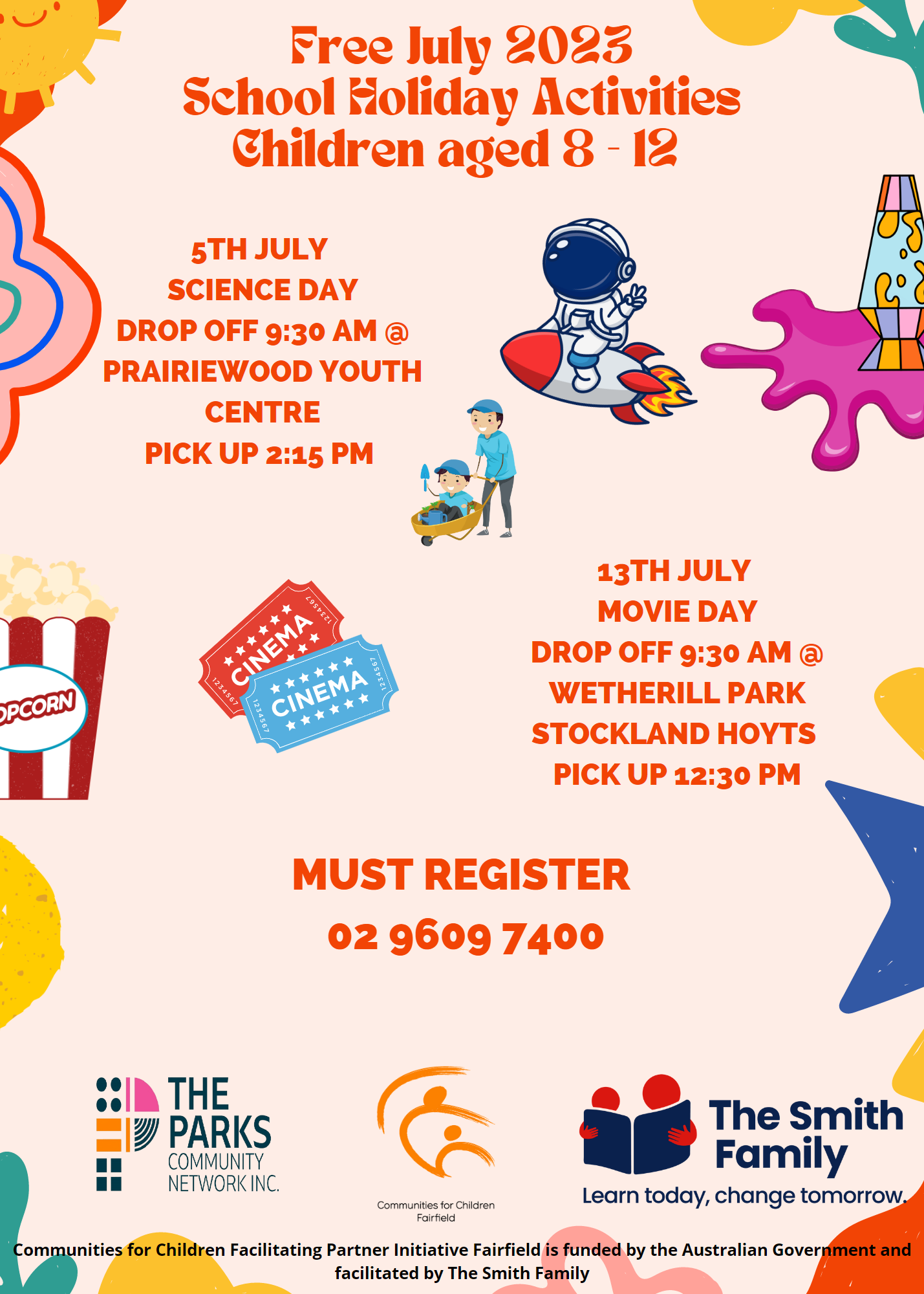 Free July School Holiday Activities Children aged 8 - 12 (1)